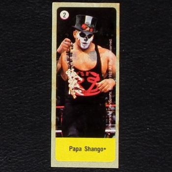 WWF Wrestling 1992 No. 2 dunkin Bubble Gum Sticker