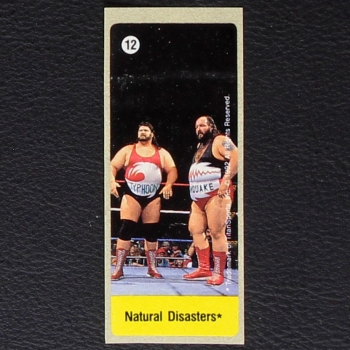 WWF Wrestling 1992 No. 12 dunkin Bubble Gum Sticker