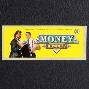 WWF Wrestling 1992 No. 30 dunkin Bubble Gum Sticker