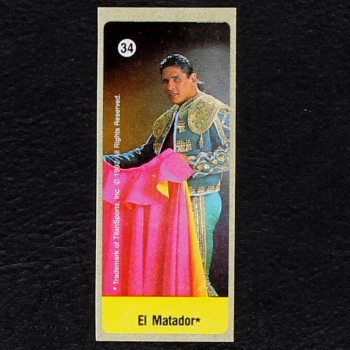 WWF Wrestling 1992 No. 34 dunkin Bubble Gum Sticker