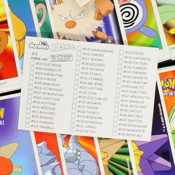Pokemon 2000 dunkin Boomer 70 Kaugummi Bilder