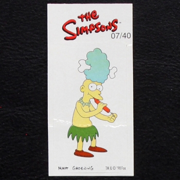 The Simpsons No. 7 Fleer Bubble Gum Sticker