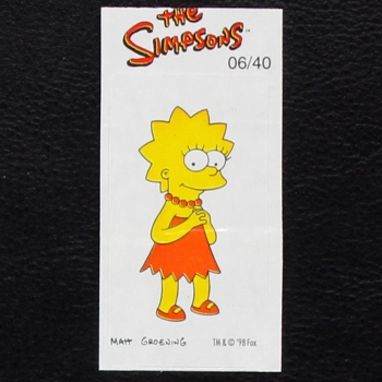 The Simpsons No. 6 Fleer Bubble Gum Sticker
