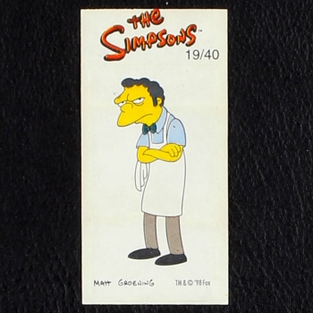 The Simpsons No. 19 Fleer Bubble Gum Sticker