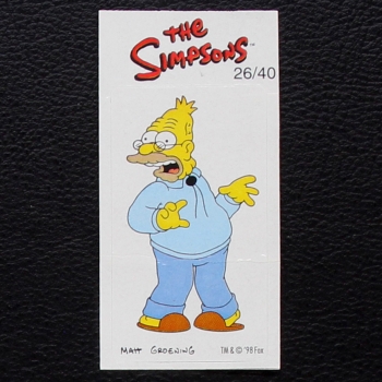 The Simpsons No. 26 Fleer Bubble Gum Sticker