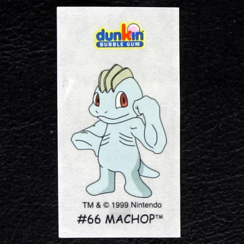 Machop Pokemon 1999 No. 66 dunkin Bubble Gum Sticker