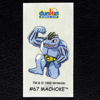 Machoke Pokemon 1999 No. 67 dunkin Bubble Gum Sticker