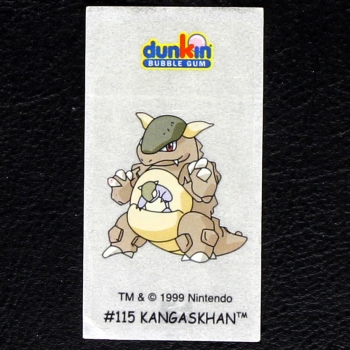Kangaskhan Pokemon 1999 No. 115 dunkin Bubble Gum Sticker