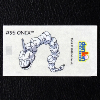 Onix Pokemon 1999 No. 95 dunkin Bubble Gum Sticker