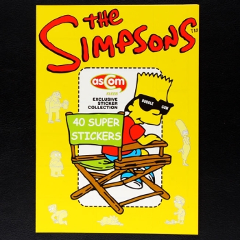 Simpsons asCom Fleer Sticker Folder leer - Kaugummi Bilder