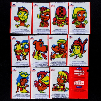 Dubble Bubble Fleer 11 Kaugummi Bilder + Wrapper
