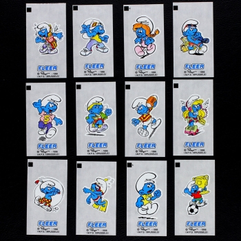 Les Schtroumpfs Fleer 12 Kaugummi Bilder