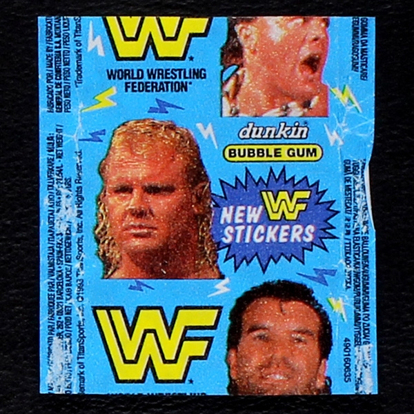 WWF new Wrestling dunkin Bubble Gum - Wrapper