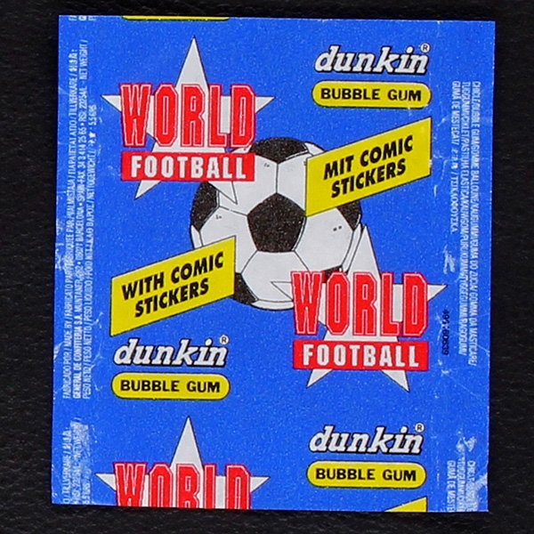 World Football 1994 dunkin Bubble Gum - Wrapper