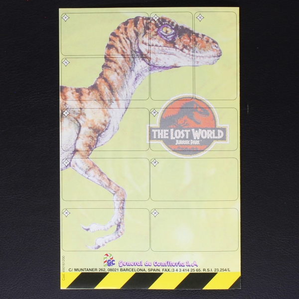 Jurassic Park dunkin leeres Sticker Folder - Kaugummi Bilder