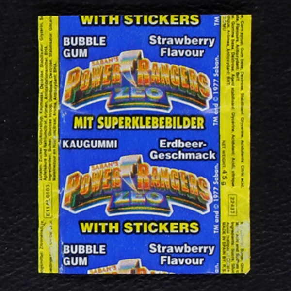 Power Ranger Zeo Bubble Gum - Wrapper