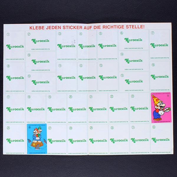 Super Mario Kuroczik Sticker Folder - Kaugummi Bilder
