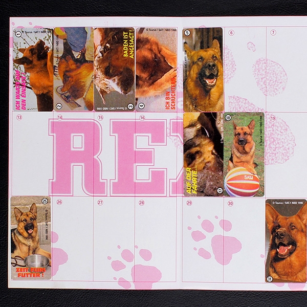 Kommissar Rex dunkin Sticker Folder - Kaugummi Bilder