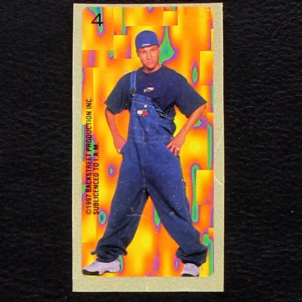 Backstreet Boys No. 4 dunkin Bubble Gum Sticker