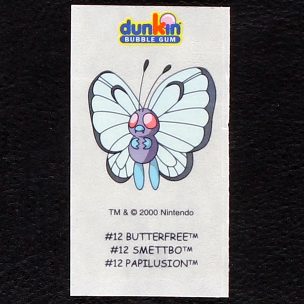 Butterfree Pokemon 2000 No. 12 dunkin Bubble Gum Sticker