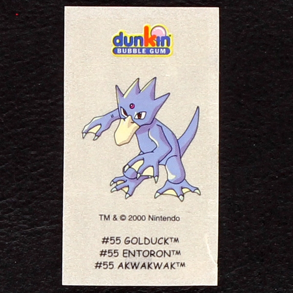 Golduck Pokemon 2000 No. 55 dunkin Bubble Gum Sticker