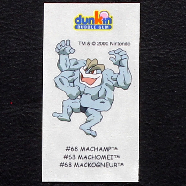 Machamp Pokemon 2000 No. 68 dunkin Bubble Gum Sticker