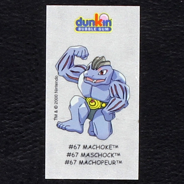 Machoke Pokemon 2000 No. 67 dunkin Bubble Gum Sticker