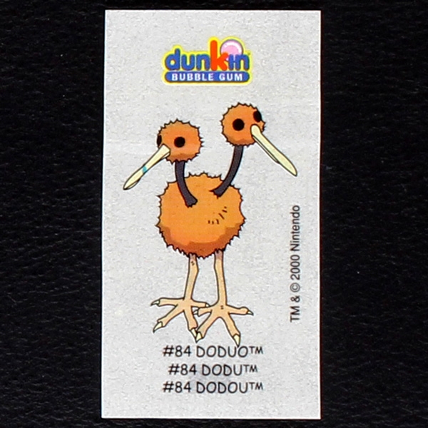 Doduo Pokemon 2000 No. 84 dunkin Bubble Gum Sticker