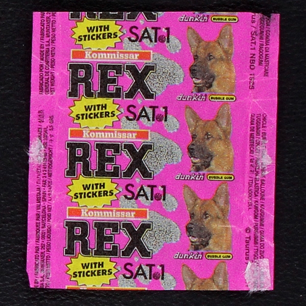Kommissar Rex dunkin Bubble Gum - Wrapper