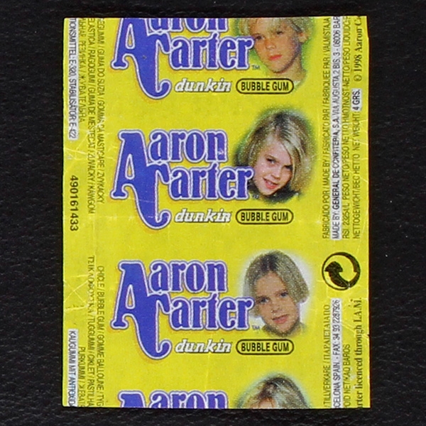 Aaron Carter dunkin Bubble Gum - Wrapper