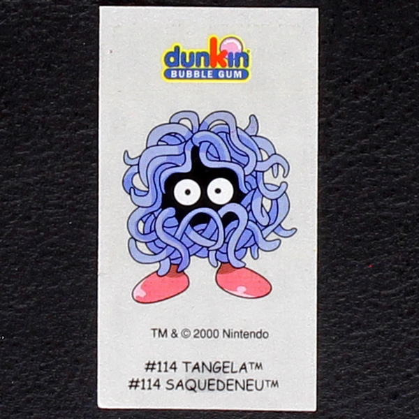 Tangela Pokemon 2000 No. 114 dunkin Bubble Gum Sticker
