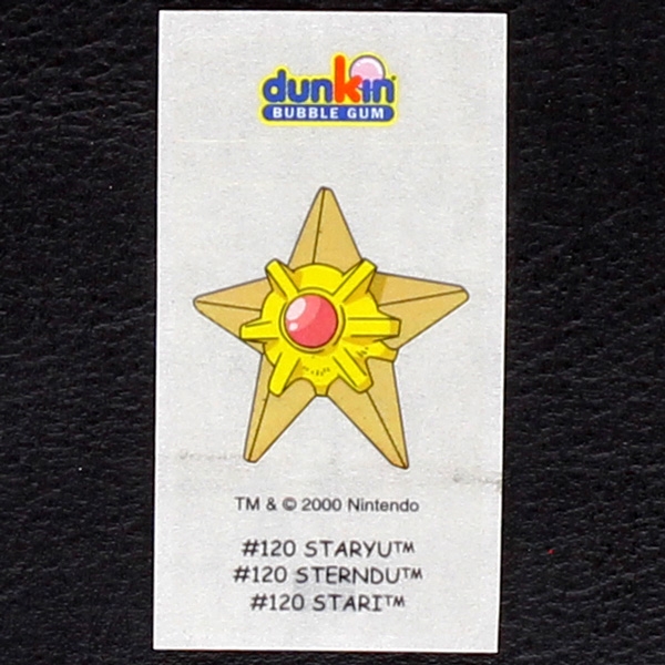 Staryu Pokemon 2000 No. 120 dunkin Bubble Gum Sticker