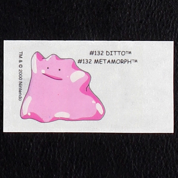 Ditto Pokemon 2000 No. 132 dunkin Bubble Gum Sticker