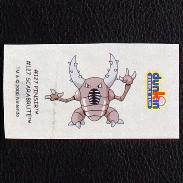 Pinsir Pokemon 2000 No. 127 dunkin Bubble Gum Sticker