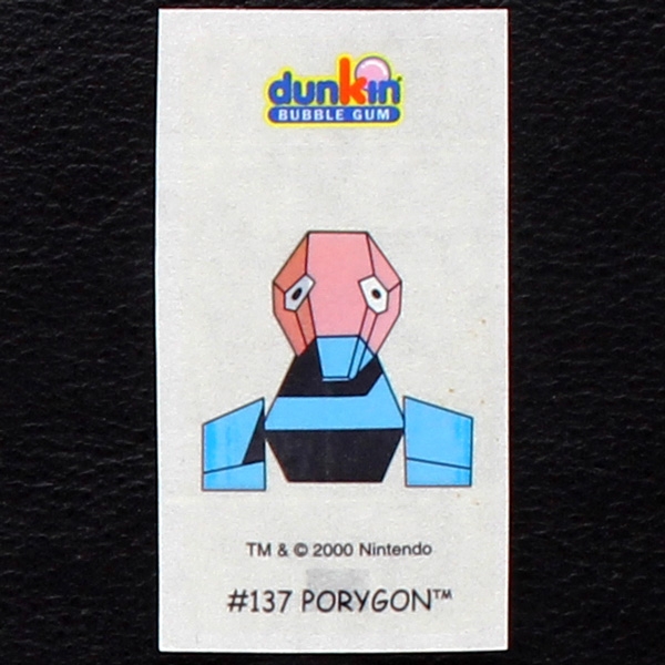 Porygon Pokemon 2000 No. 137 dunkin Bubble Gum Sticker