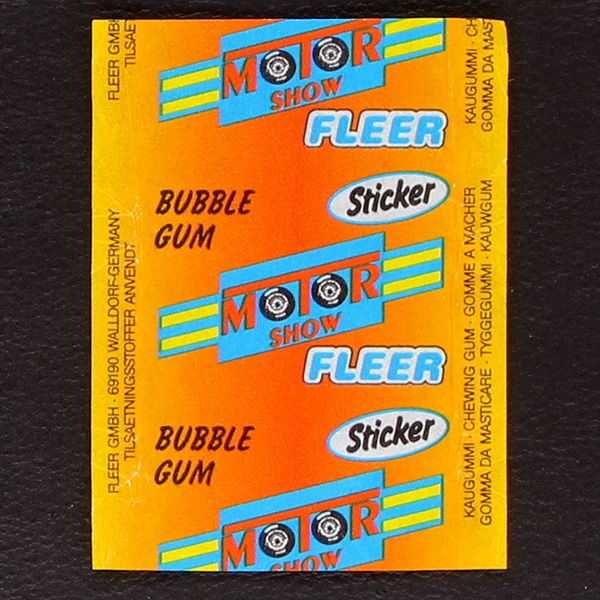 Motor Show Fleer Bubble Gum - Wrapper