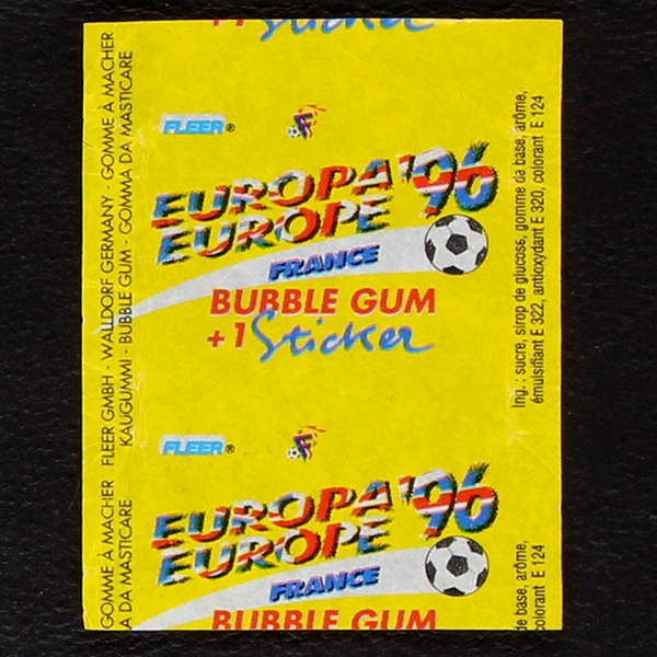 Europa 96 Fleer Bubble Gum - Wrapper