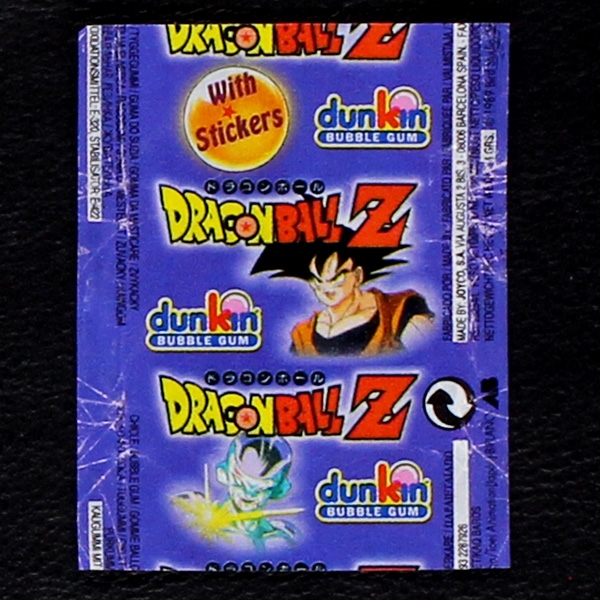 Dragon Ball Z dunkin Bubble Gum - Wrapper