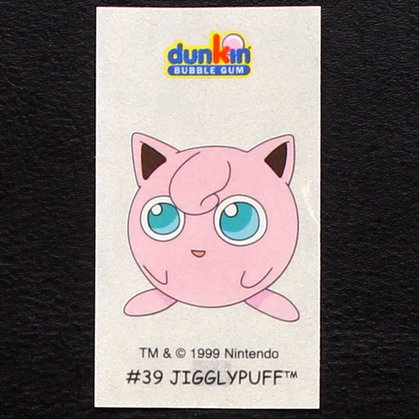 Jigglypuff Pokemon 1999 No. 39 dunkin Bubble Gum Sticker