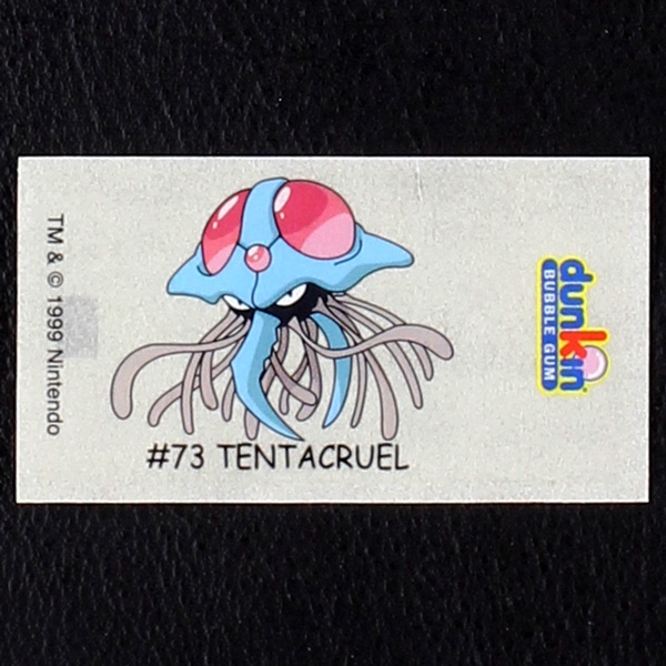 Tentacruel Pokemon 1999 No. 73 dunkin Bubble Gum Sticker