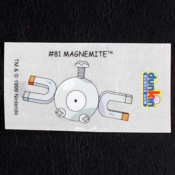 Magnemite Pokemon 1999 No. 81 dunkin Bubble Gum Sticker