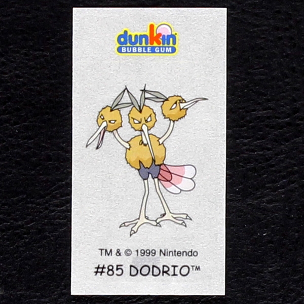 Dodrio Pokemon 1999 No. 85 dunkin Bubble Gum Sticker