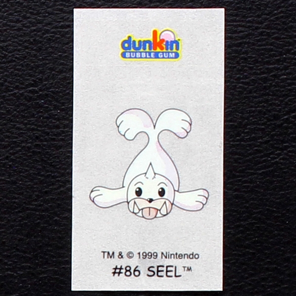 Seel Pokemon 1999 No. 86 dunkin Bubble Gum Sticker