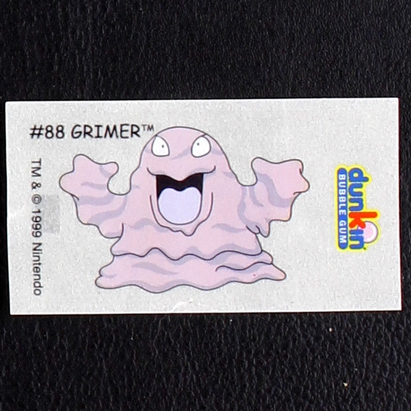 Grimer Pokemon 1999 No. 88 dunkin Bubble Gum Sticker