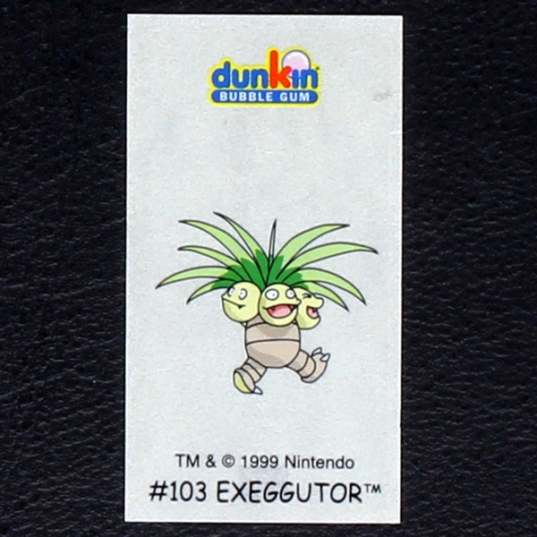 Exeggutor Pokemon 1999 No. 103 dunkin Bubble Gum Sticker