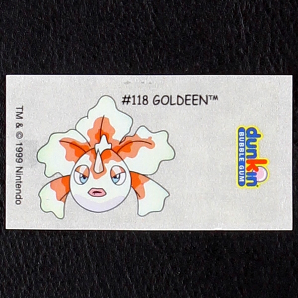 Goldeen Pokemon 1999 No. 118 dunkin Bubble Gum Sticker