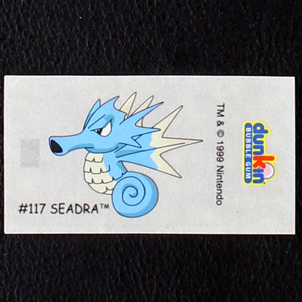 Seadra Pokemon 1999 No. 117 dunkin Bubble Gum Sticker