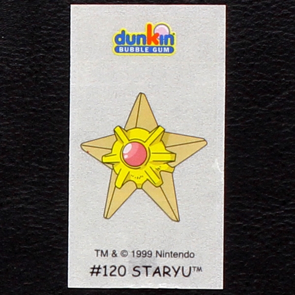 Staryu Pokemon 1999 No. 120 dunkin Bubble Gum Sticker