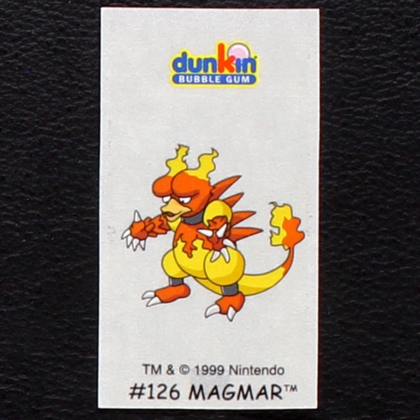 Magmar Pokemon 1999 No. 126 dunkin Bubble Gum Sticker