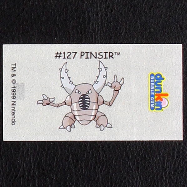 Pinsir Pokemon 1999 No. 127 dunkin Bubble Gum Sticker